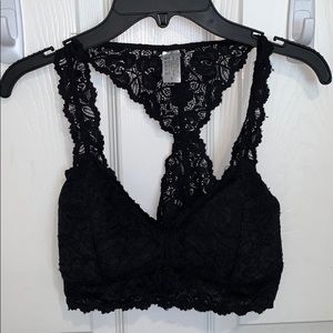 Black Lacy Racerback Bralette
